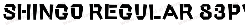 ShinGo regular 83pv RKSJ H字体转换
